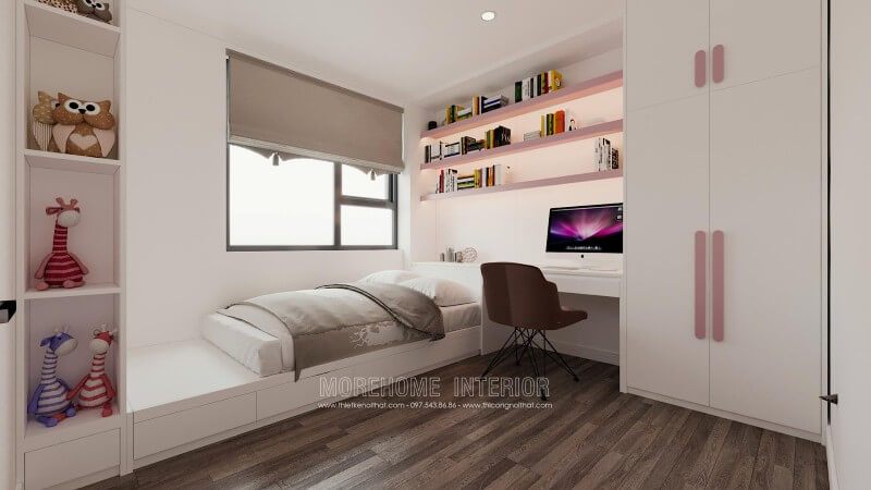 Giường ngủ màu trắng